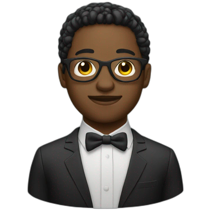 black nerd emoji