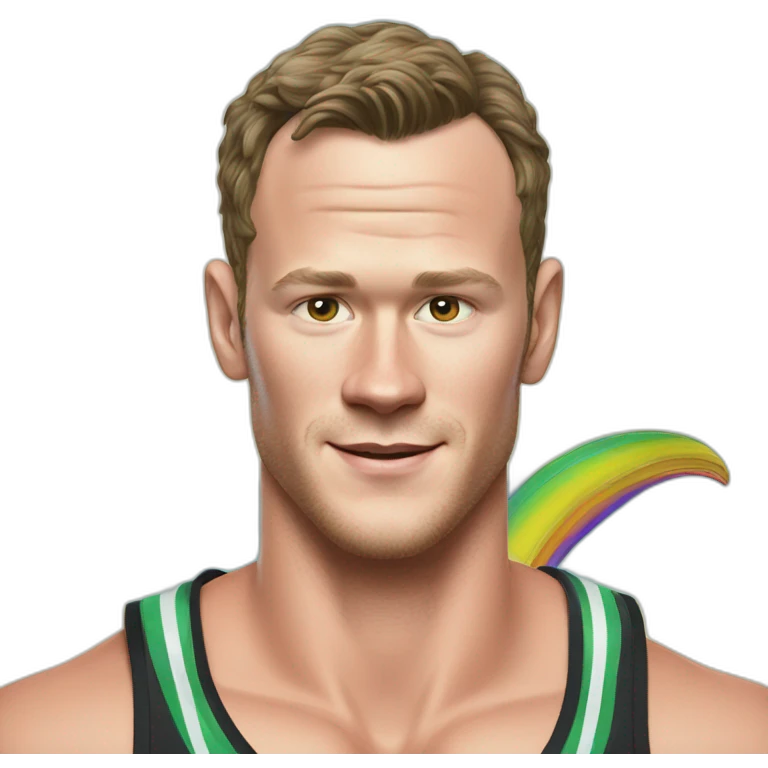 Jonathan Toews as rainbow beach bum emoji
