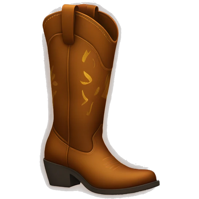 Tall brown sparkling cowgirl boots emoji