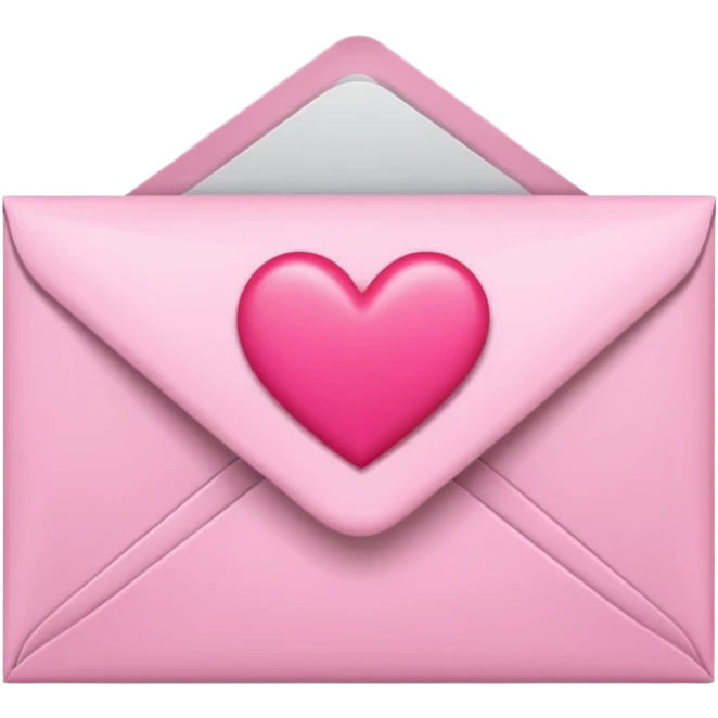 envelope with a heart sticking out of it in y2k style emoji