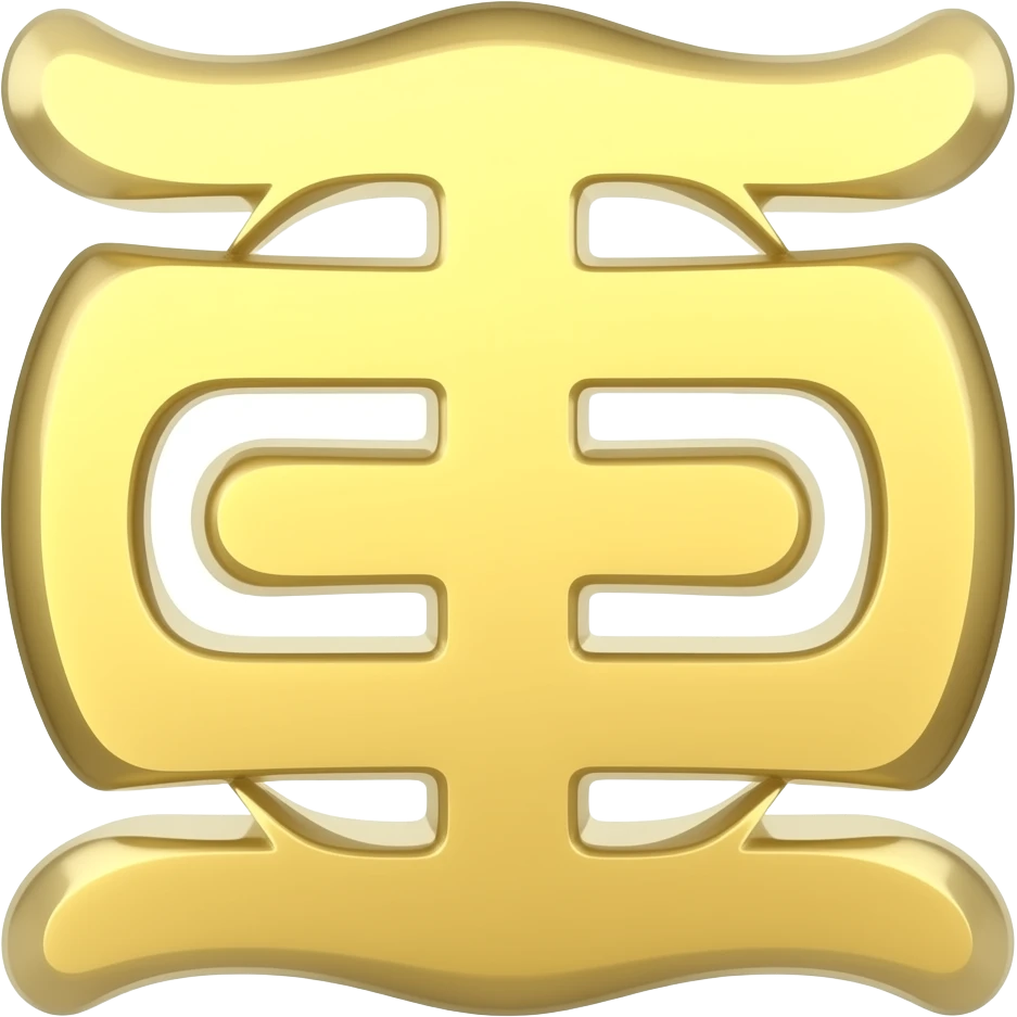 Gye nyame symbol in gold emoji