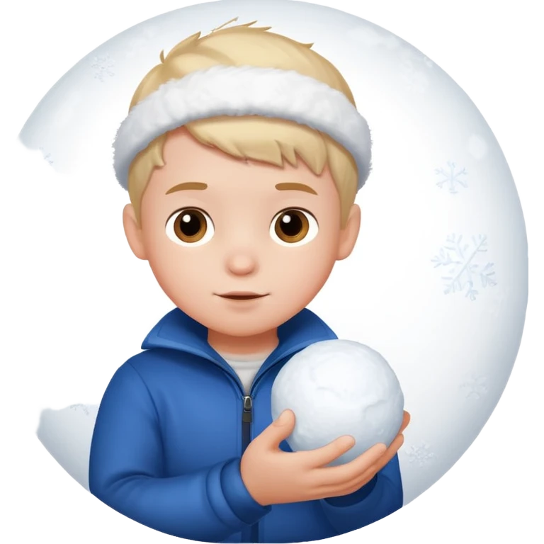 little boy with snowball











 emoji