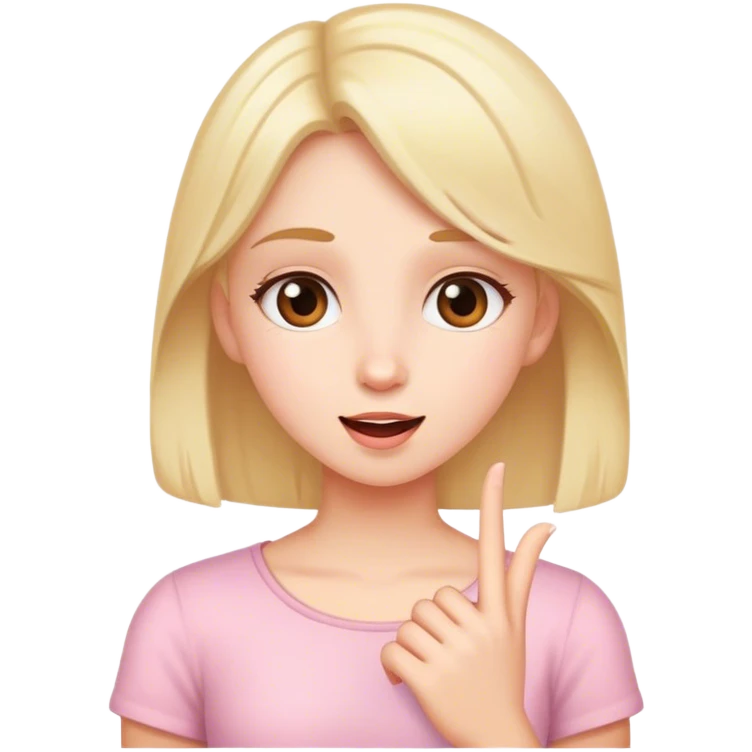 Girl being girly and speaks emoji