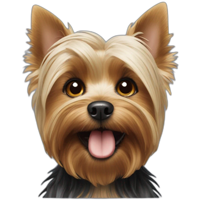 a yorkshire terrier like charles chaplin emoji