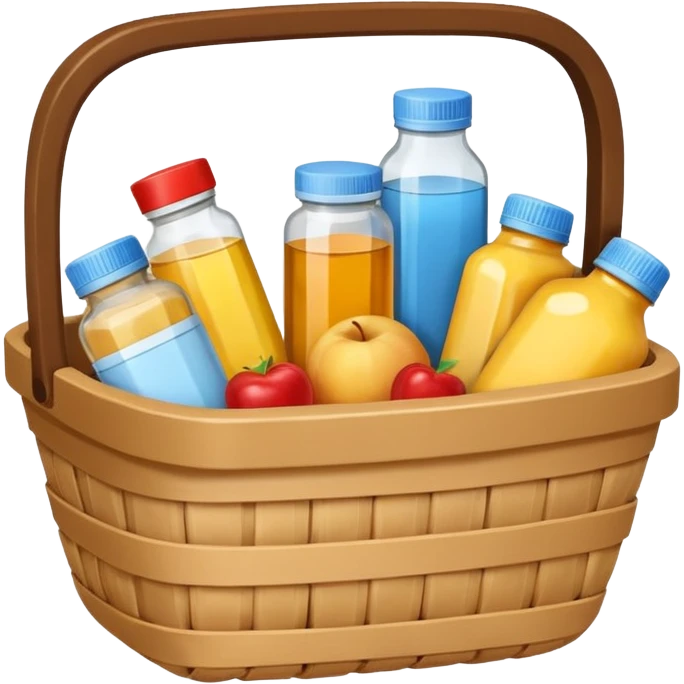 generate an image for health products basket emoji