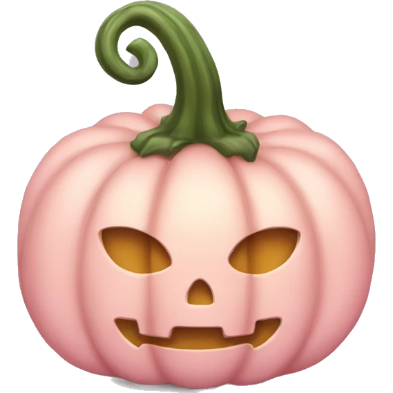 Light pink Pumpkin with a bow emoji