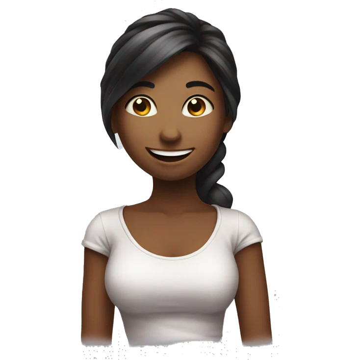 Flirting smile girl emoji