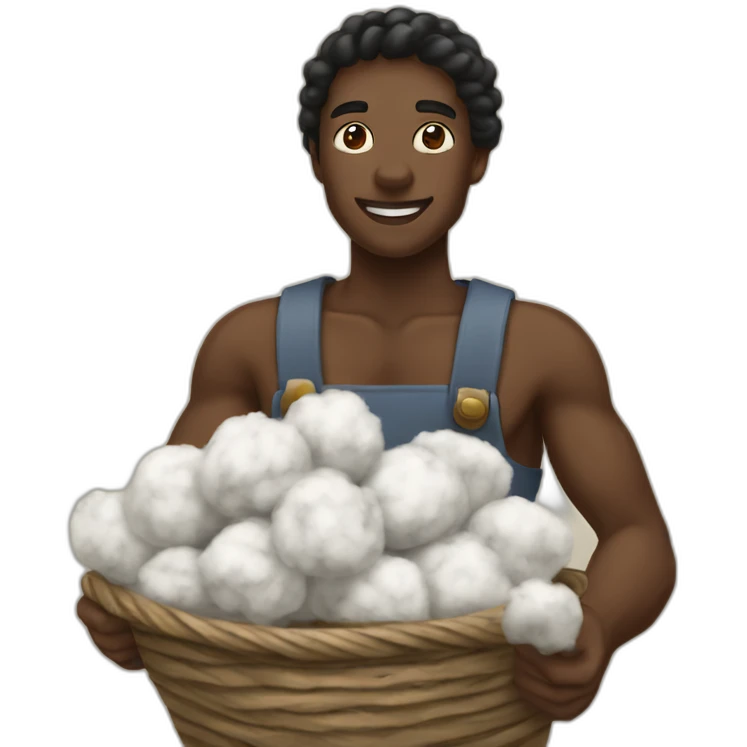 slave picking up cotton emoji