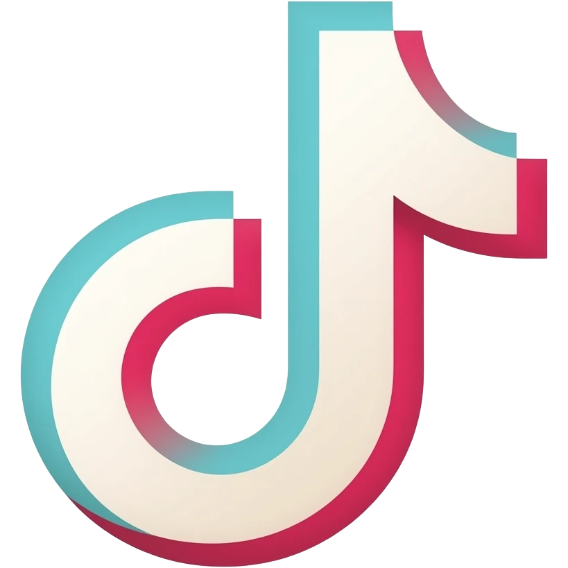 tiktok icon emoji, pastel pink and nude tones, clean minimal design, soft glow emoji