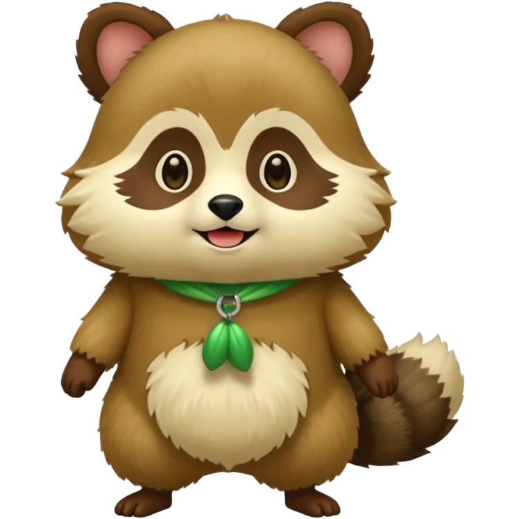 Green tanuki emoji