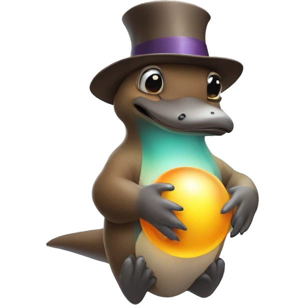 Platypus holding a magic orb  emoji
