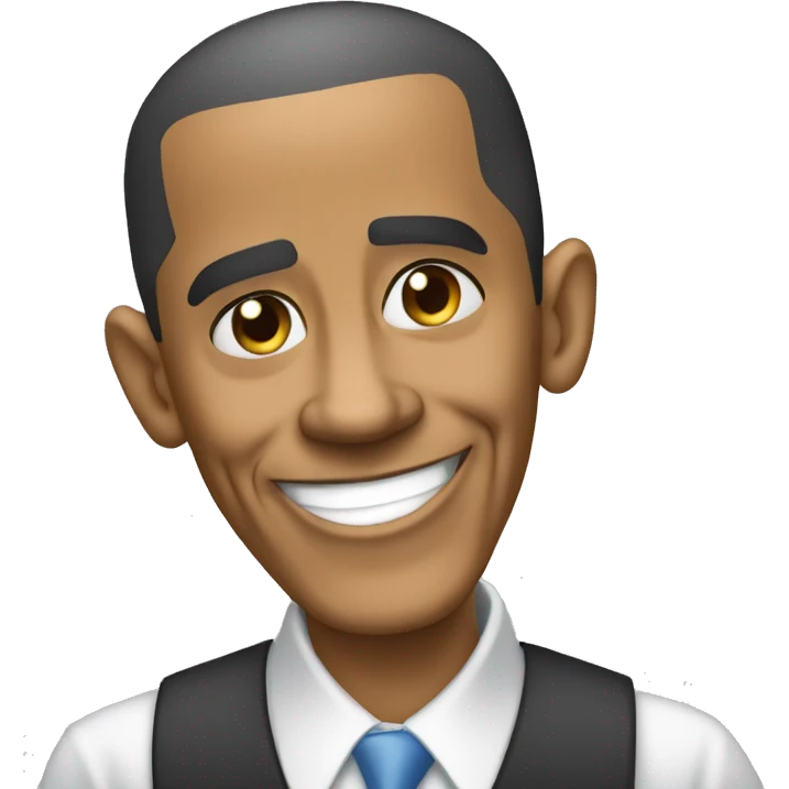 barrack obama blushing emoji