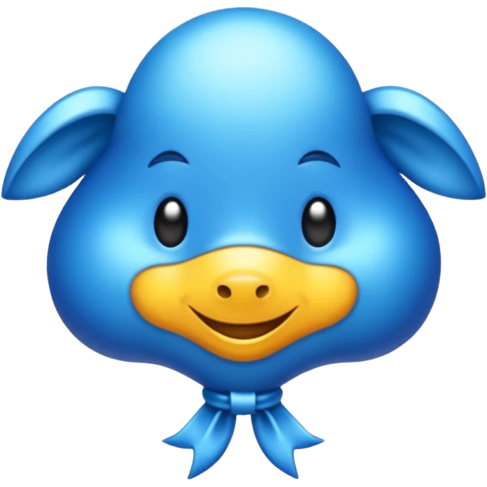 Lazo color azul emoji