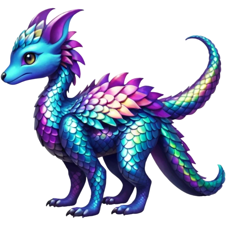 Shiny Colorful Dark-Colored Fionbri-creature by Falvie (full body) emoji