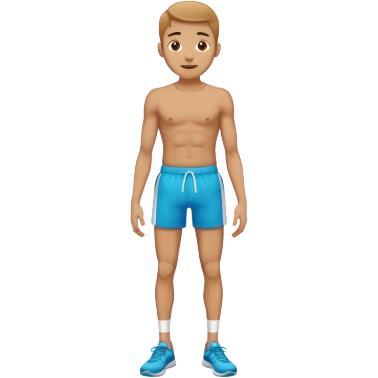 a skinny man doing a squat while holding his ankles and saying thank you emoji