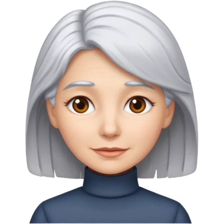 silver haired woman emoji