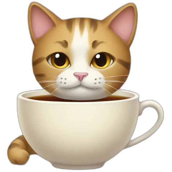 cats drink tea emoji