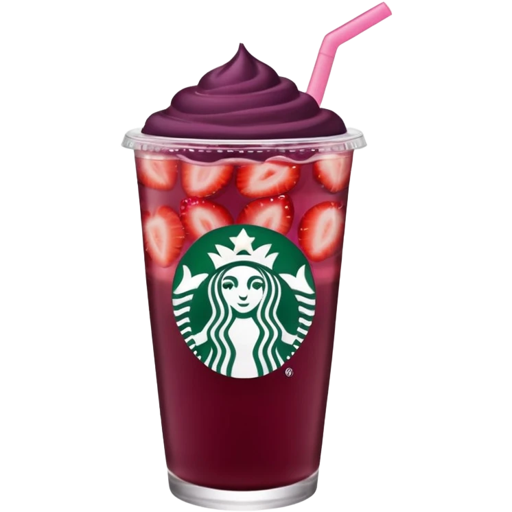 Starbucks strawberry açaí lemonade emoji