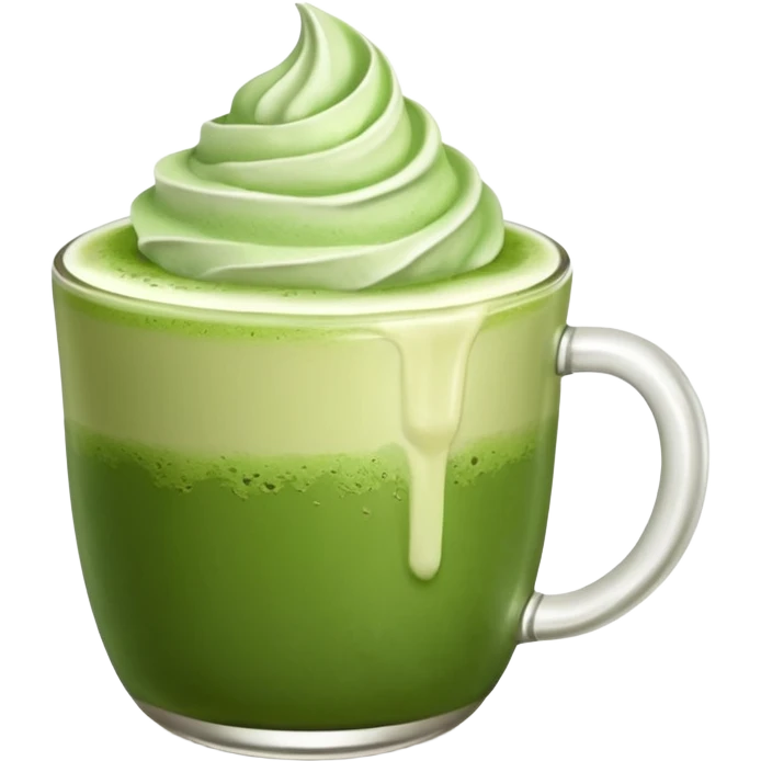 Matcha latte with foam emoji