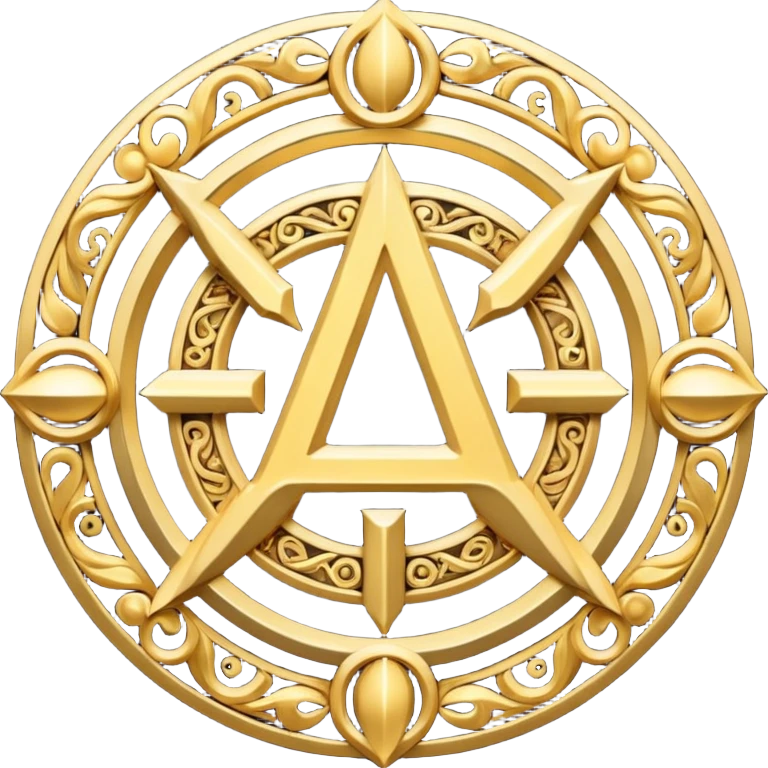 create an alpha and omega symbol with P in the middle emoji