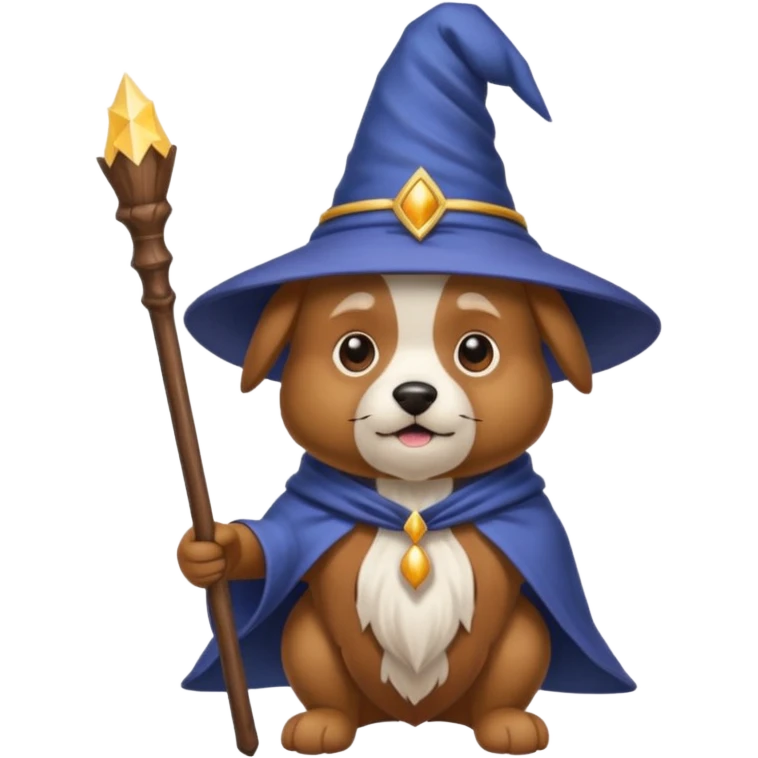 Dog wizard emoji