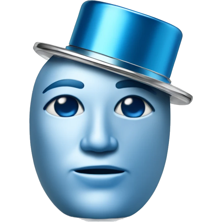 Le Male Perfume bottle in shape of a blue man's body and silver cap emoji