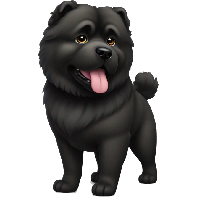 Army black chow-chow dog emoji