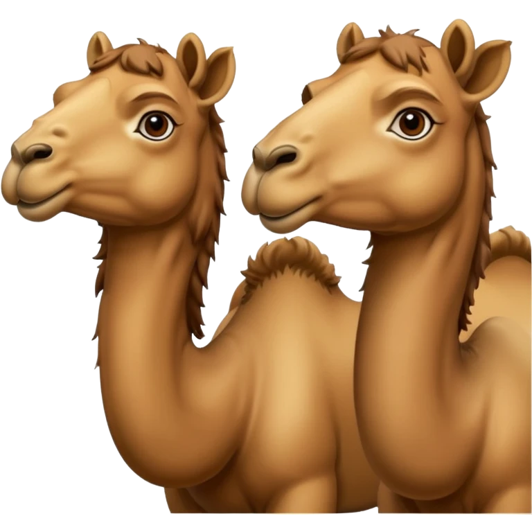 High resolution camels without fur emoji