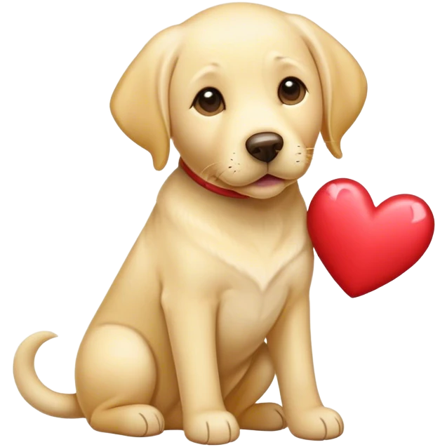 yellow lab hearts emoji