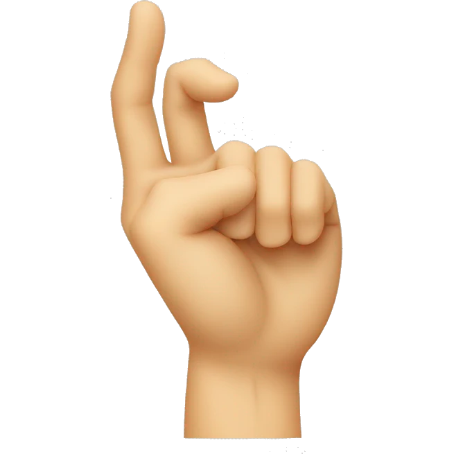 Upside down Italian gesture hand emoji