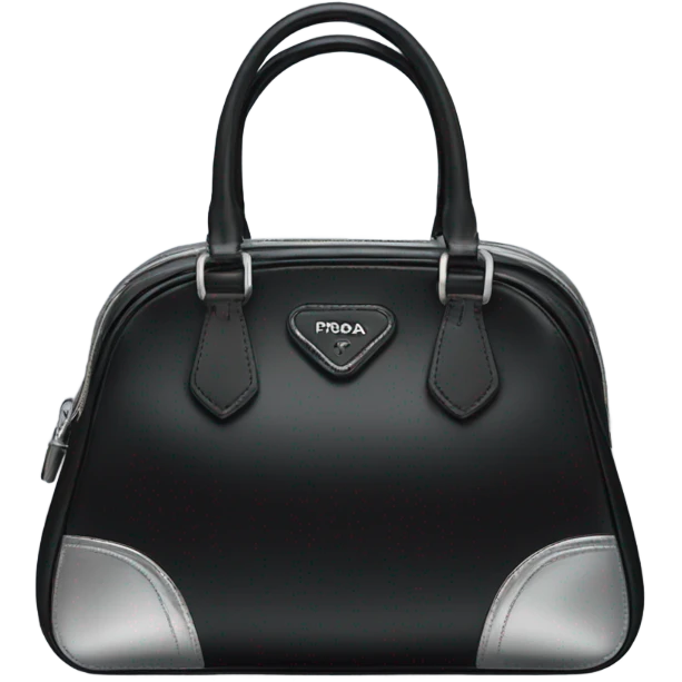 Black and silver Prada bag emoji