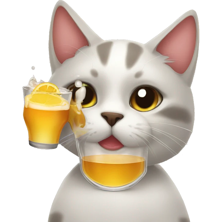 Cat drinks 🍺 emoji