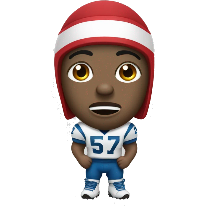 eye closed triangle mouth with football pant emoji