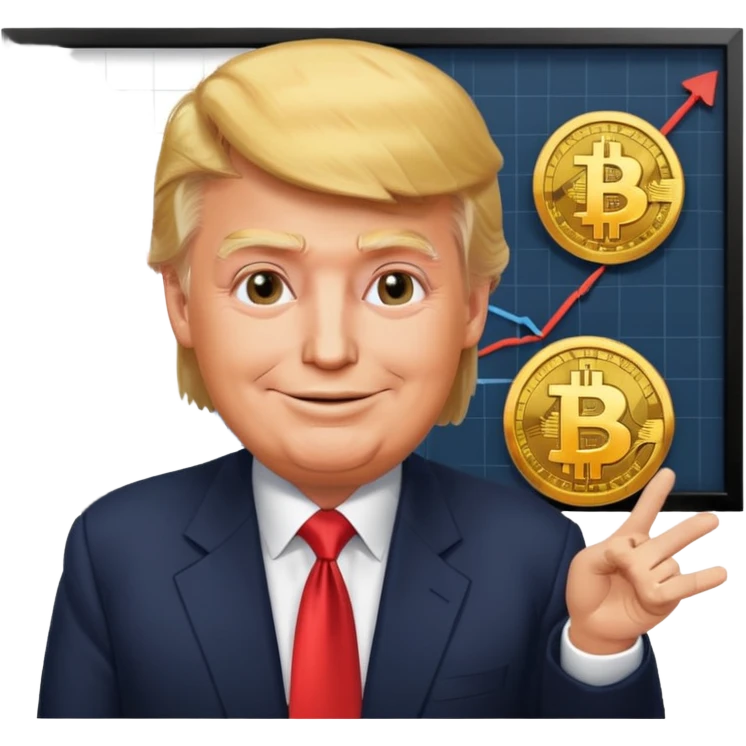 Donald trump getting wealthier from his bit coin  emoji