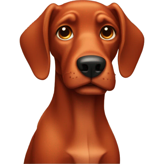 solid red dog with pointed ears emoji
