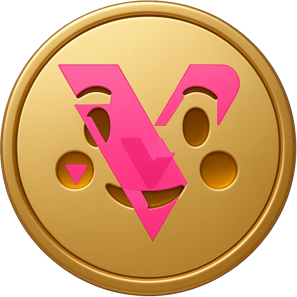 Add the provided company logo to the center of this modern digital token icon, keeping the flat emoji style with transparent background as in the original images. emoji