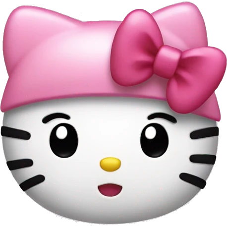 Hello kitty with bow  emoji