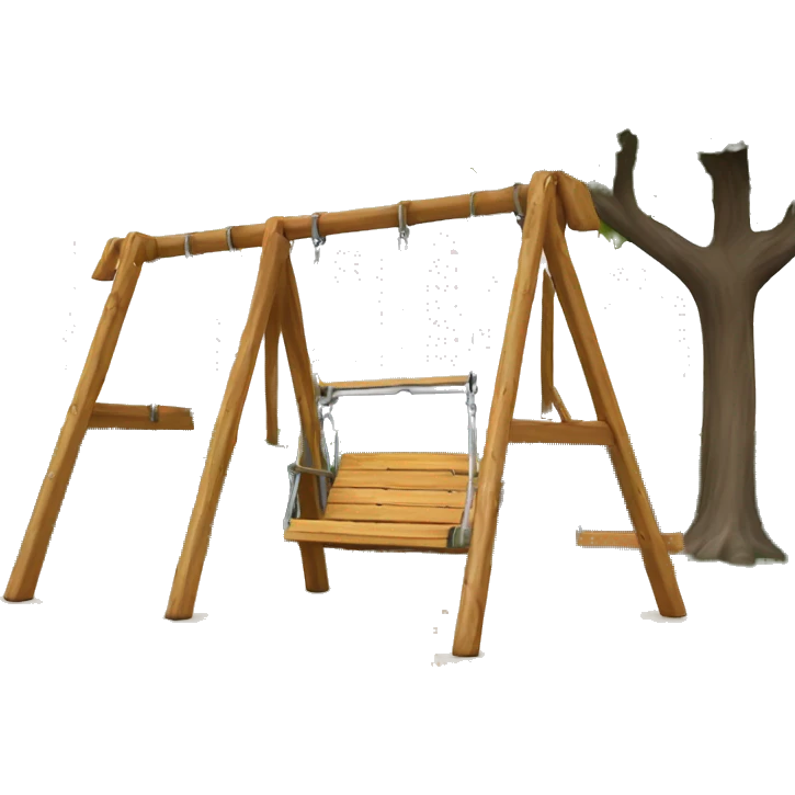  swing set wood, metal emoji