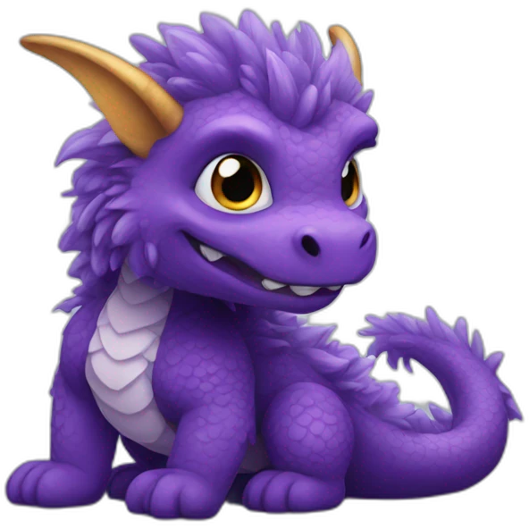 Fluffy dragon emoji