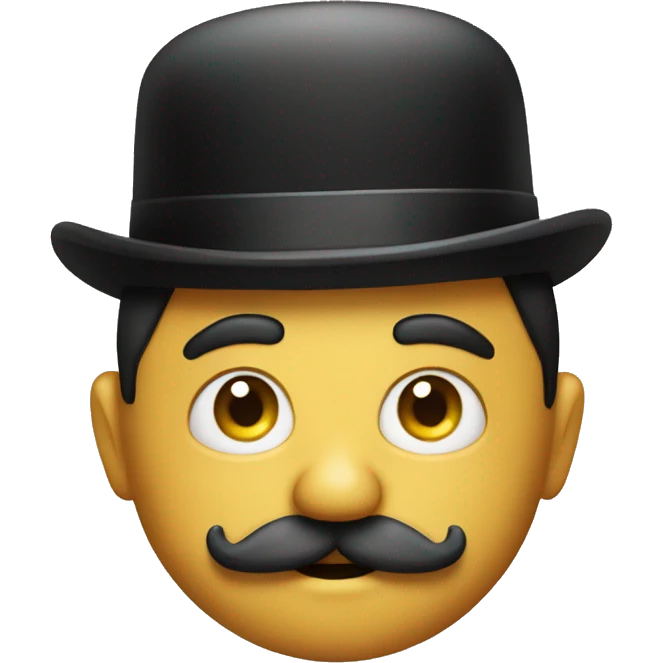 Man with Charlie Chaplin moustache  emoji