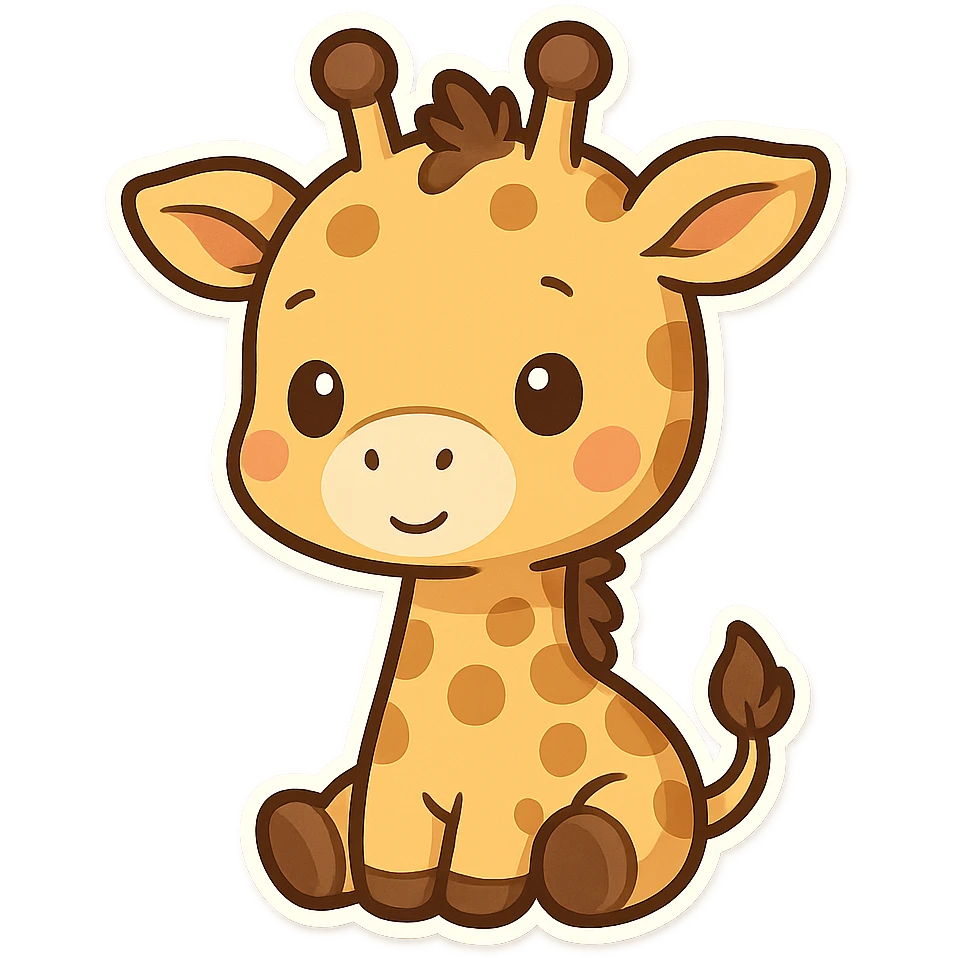 一只可爱的长颈鹿 emoji