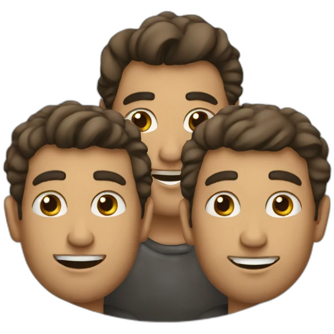 poliamorous three men relationship emoji