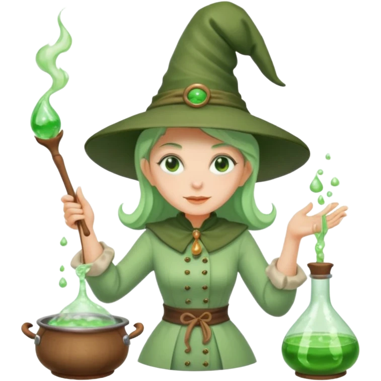 green witch cooking potion emoji