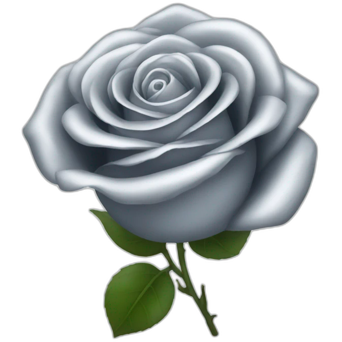 Silver rose emoji
