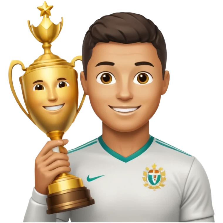 Ronaldo with ballon d'or emoji