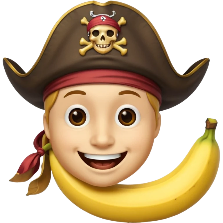  banana as a person with pirate hat  emoji