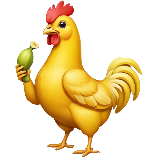 Chicken and banana emoji