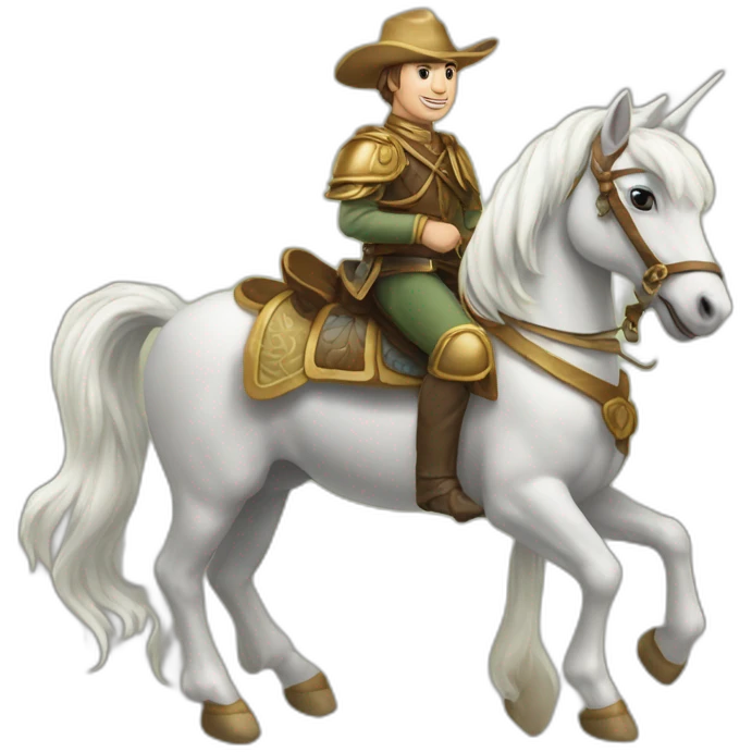 tortu sur licorne emoji