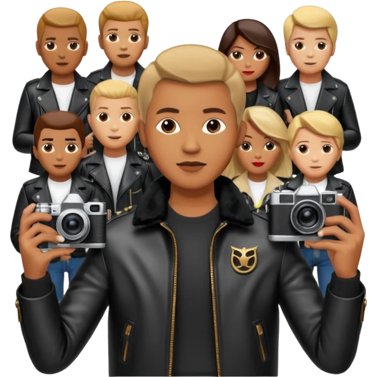 someone who's taking a photo in a room with with the wax figures of celebrities emoji