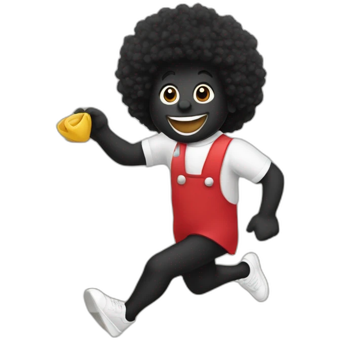 Golliwog running a small business emoji